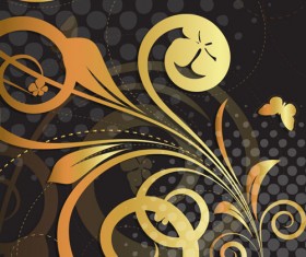 Romantic floral abstract background vector 01