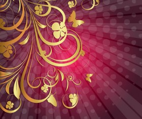 Romantic floral abstract background vector 03