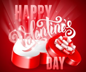 Romantic valentine day gift cards vector 01