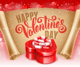 Romantic valentine day gift cards vector 02