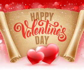 Romantic valentine day gift cards vector 04