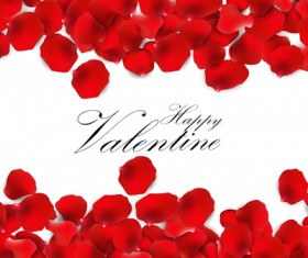 Rose petal valentines day background vector 03