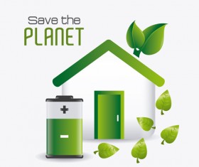 Save planet eco template vector set 03
