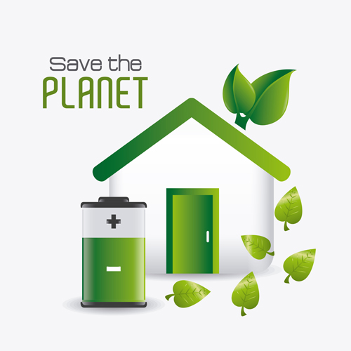 Save planet eco template vector set 03