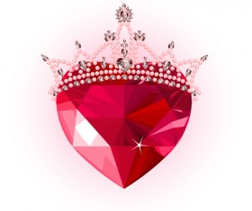 Shining diamond heart valentines day cards vector 03