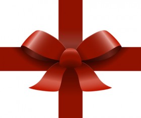 Shining red bow vector