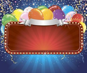 Shininy birthday background creative vector