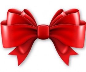 Shininy red bow vector material