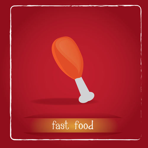Simlpe fast food poster template vector 03