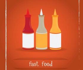 Simlpe fast food poster template vector 06