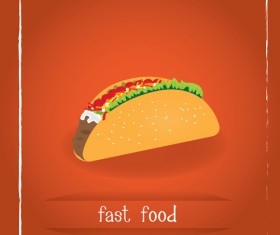 Simlpe fast food poster template vector 07