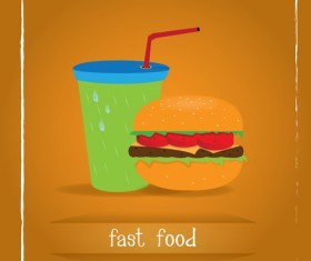 Simlpe fast food poster template vector 09