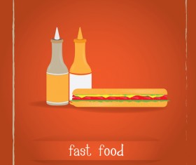 Simlpe fast food poster template vector 10