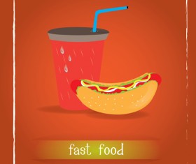 Simlpe fast food poster template vector 11