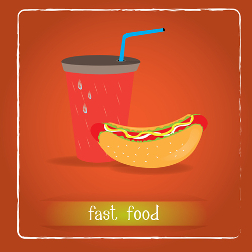 Simlpe fast food poster template vector 11