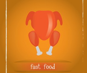 Simlpe fast food poster template vector 14