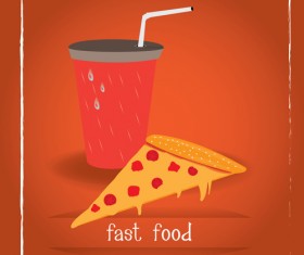 Simlpe fast food poster template vector 16