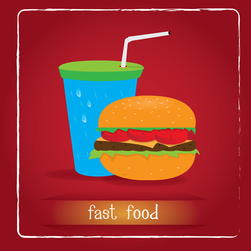 Simlpe fast food poster template vector 17