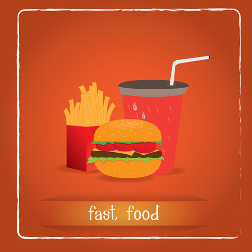 Simlpe fast food poster template vector 18