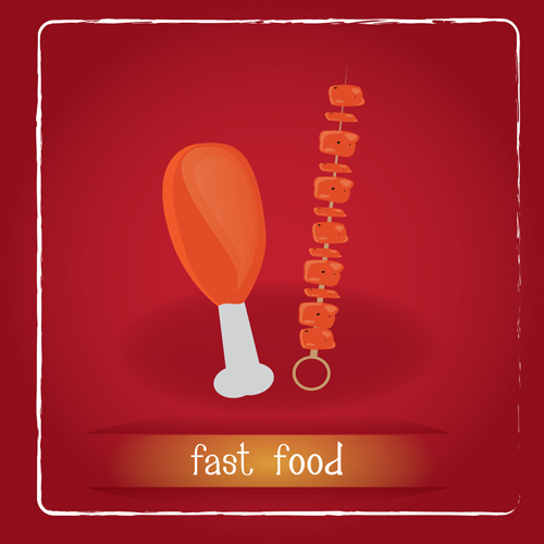 Simlpe fast food poster template vector 19
