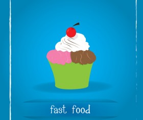 Simlpe fast food poster template vector 21