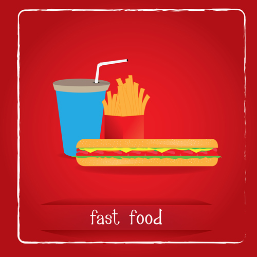 Simlpe fast food poster template vector 22
