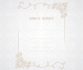 Simple decor frame design vector 01