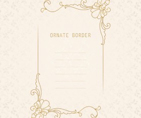 Simple decor frame design vector 02
