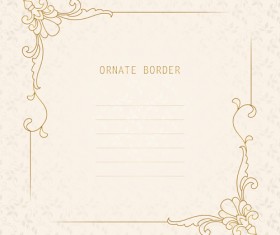 Simple decor frame design vector 03