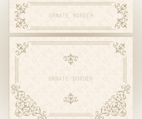 Simple decor frame design vector 04