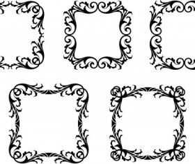 Smlpe floral frames vectors 01