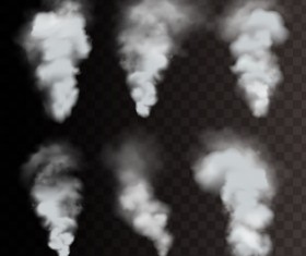 Smokes vector illustration set 01