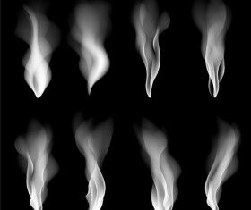 Smokes vector illustration set 03