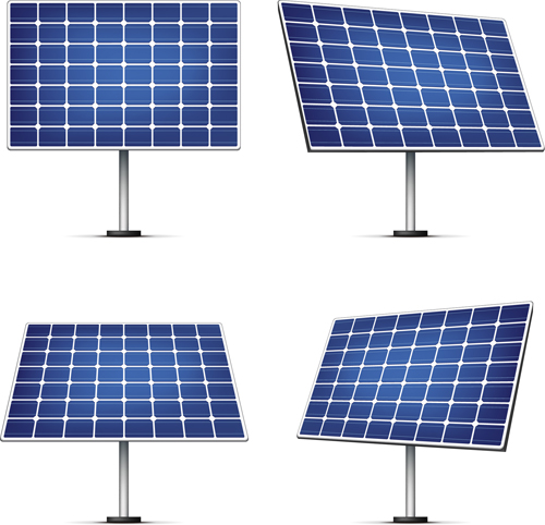 Solar panels vector material 01