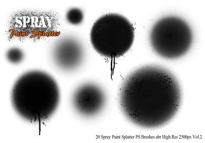 Spray Paint Splatter Brushes set