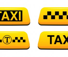 Taxi symbol design vector graphics 03