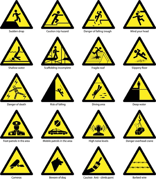 Triangle safety warning signs 03