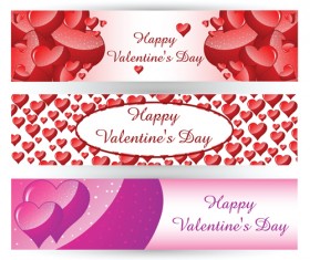 Valentine day banners design vector