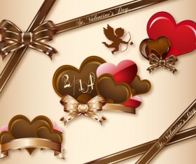 Valentine day chocolates cards vector design 01