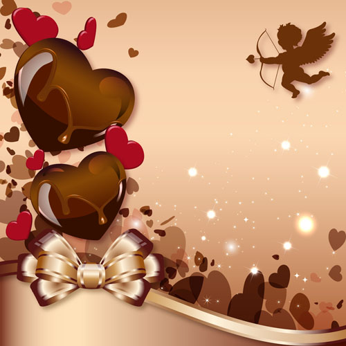 Valentine day chocolates cards vector design 02