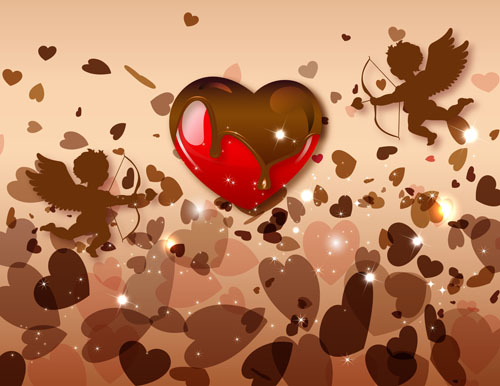 Valentine day chocolates cards vector design 04