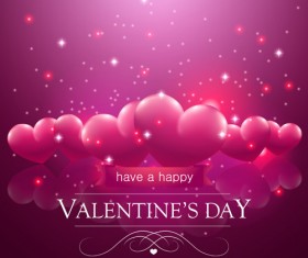 Valentine day red heart backgrounds art vector 04
