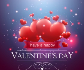 Valentine day red heart backgrounds art vector 06
