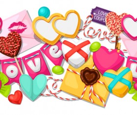 Valentines day design elements vector set 04