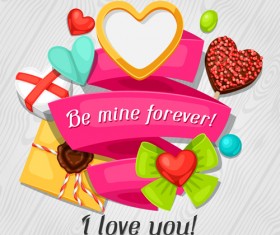 Valentines day design elements vector set 05