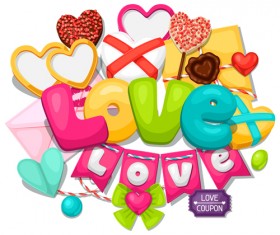 Valentines day design elements vector set 10
