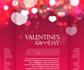 Valentines day flyer and brochure cover vector