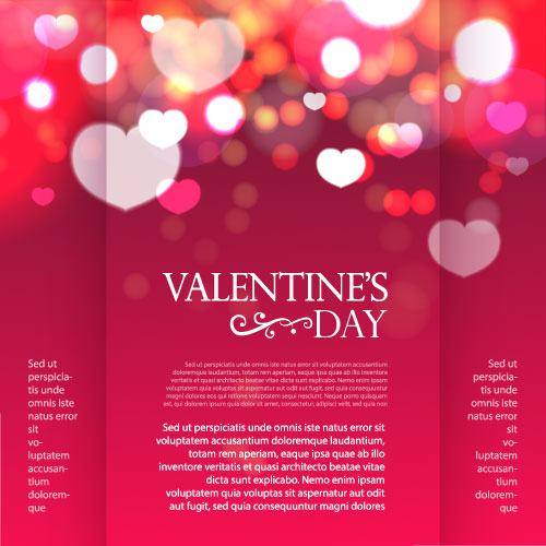 Valentines day flyer and brochure cover vector