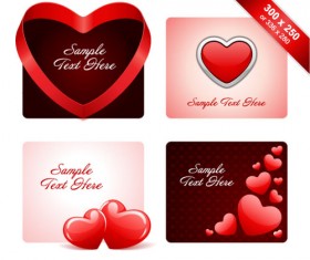 Valentines day gift cards vectors material 02