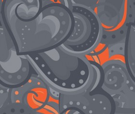 Valentines day heart hand drawn pattern vector 02